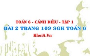 Bài 2 trang 109 SGK Toán 6 tập 1 Cánh Diều